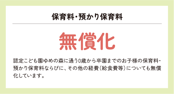 保育料・預かり保育料