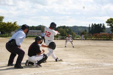 クリーンヒットを放つ選手、大熊町は見事1位に輝きました