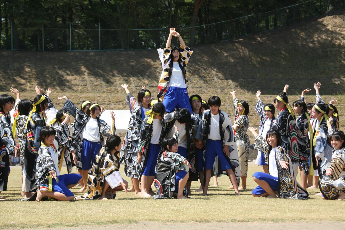 「大熊中よさこい」圧巻の踊りで会場を魅了する大熊中生