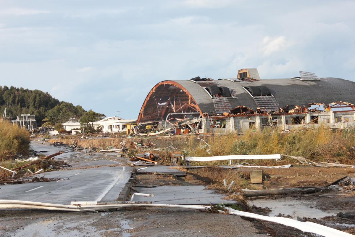 東日本大震災発生直後の町内（2011年3月11日） 写真 4