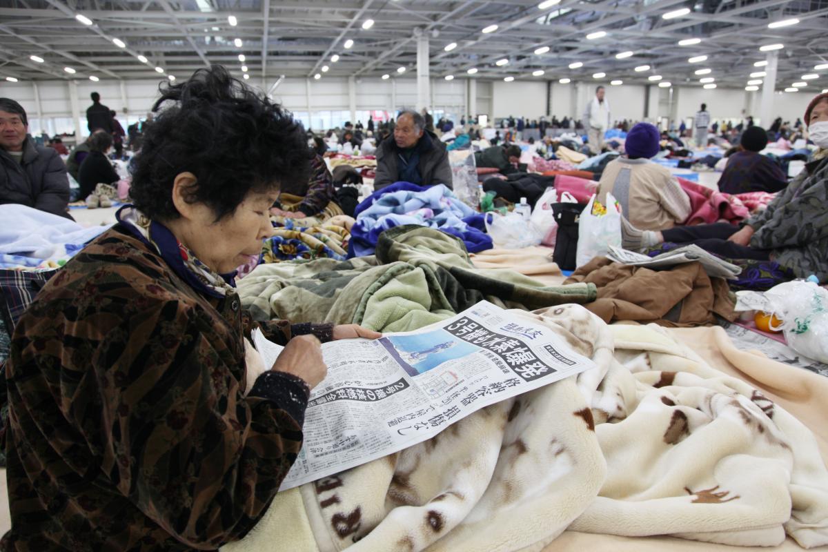 田村市内の避難所（2011年3月15日から17日） 写真 10