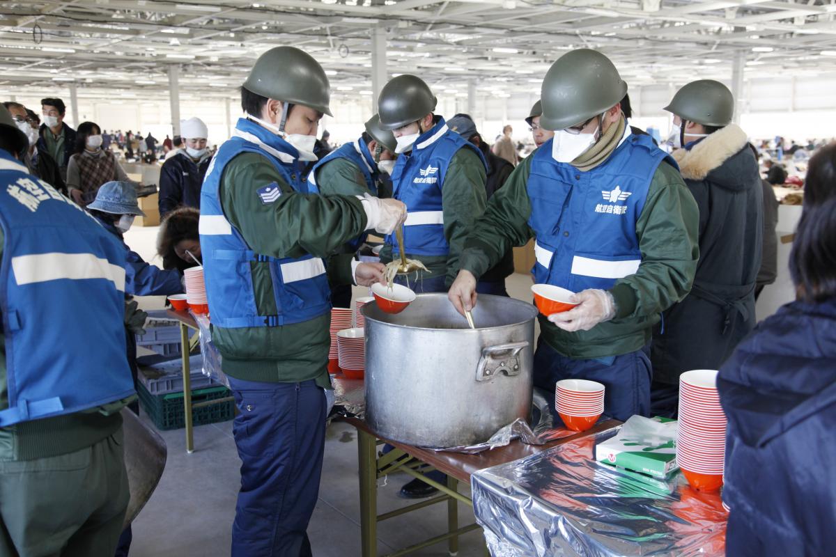 田村市内の避難所（2011年3月18日） 写真 24