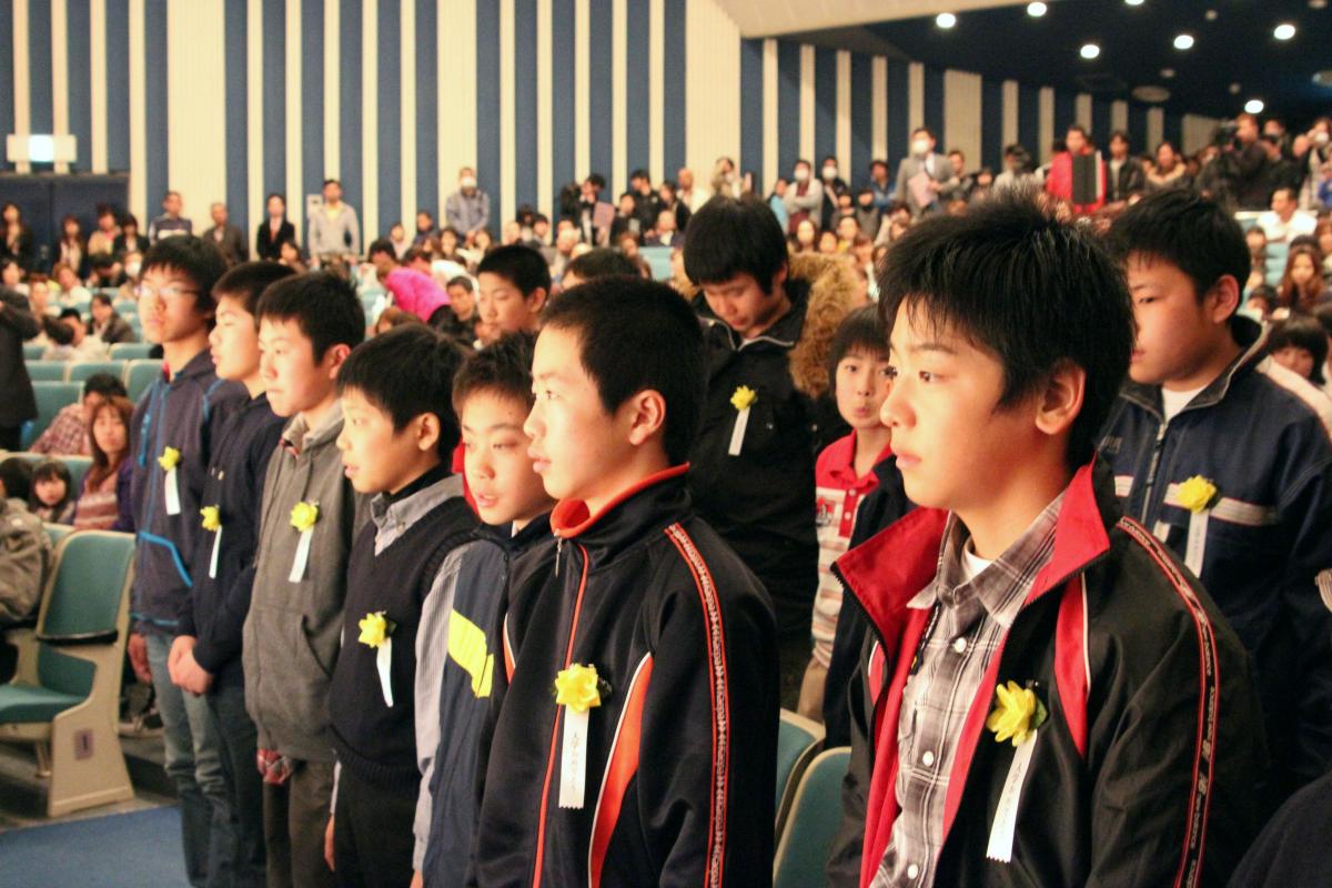 大熊町立幼稚園・小・中学校合同入園・入学式（2011年4月16日） 写真 2