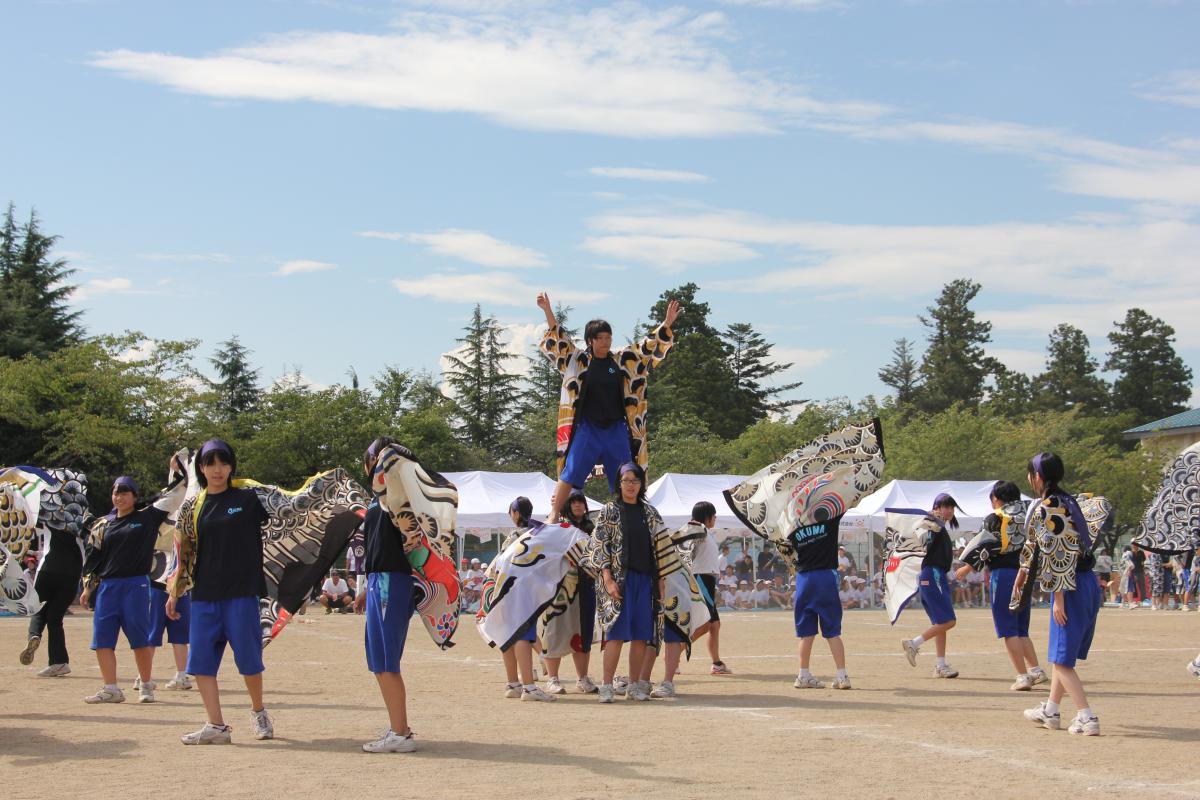 大熊中学校女子一同による大中よさこいソーラン