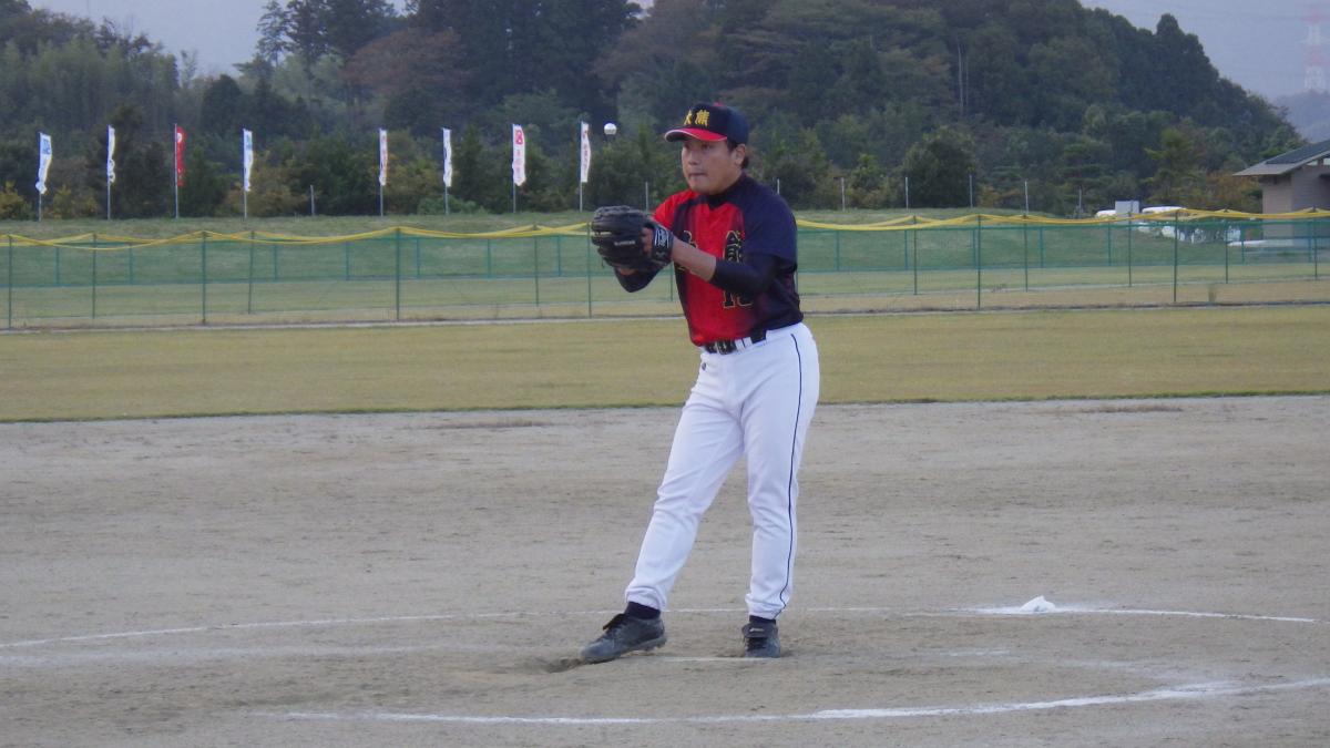 大熊町チームの投手