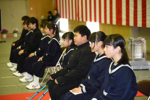 大熊中学校に入学した9人の生徒