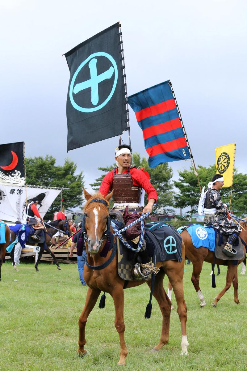 甲冑競馬で見事1着を勝ち取った吉田昌平さん