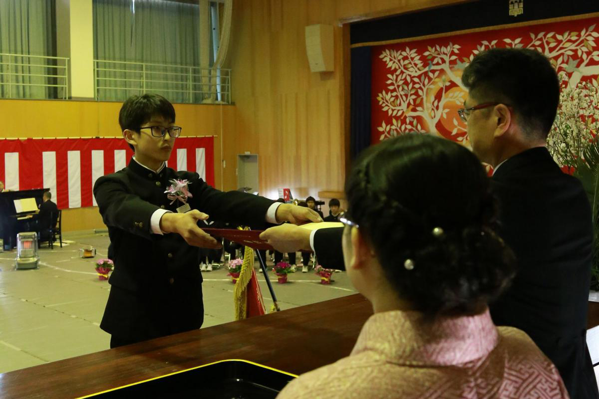 平成28年度大熊中学校卒業証書授与式（2017年3月13日撮影） 写真 2