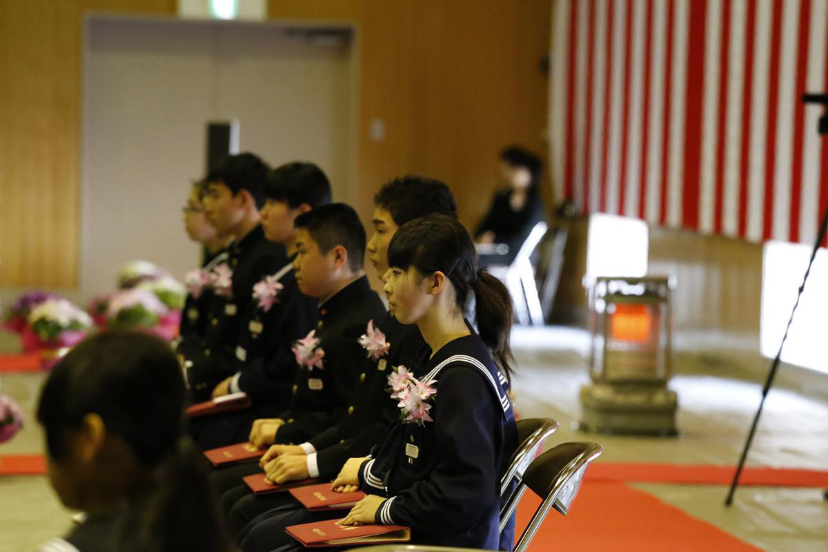 平成28年度大熊中学校卒業証書授与式（2017年3月13日撮影） 写真 3