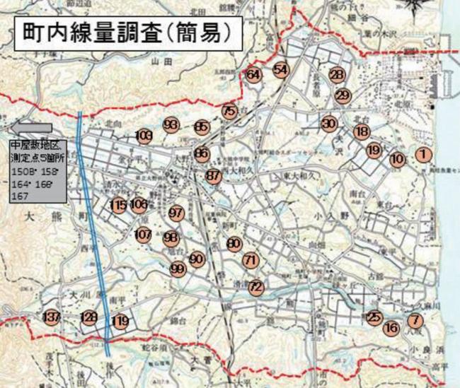 測定場所の地図