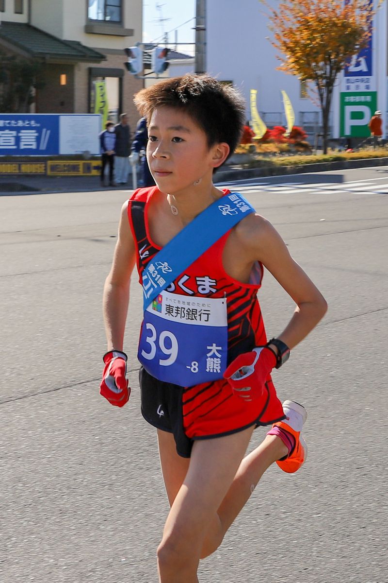 8区を走る初出場の柳田選手