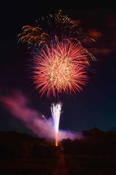 花火は頭森公園から打ち上げられました