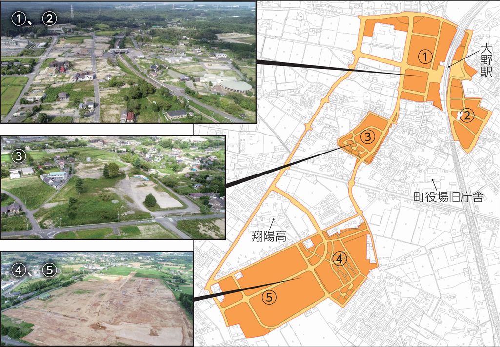 下野上地区一団地事業の位置図