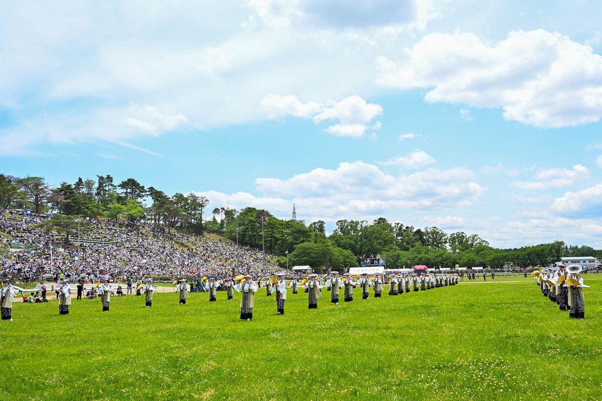 全国からの観覧者、騎馬武者に踊りを披露した大熊町・双葉町の踊り手ら