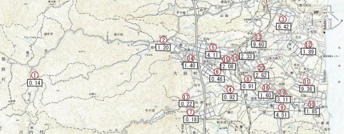 8月の測定地点図