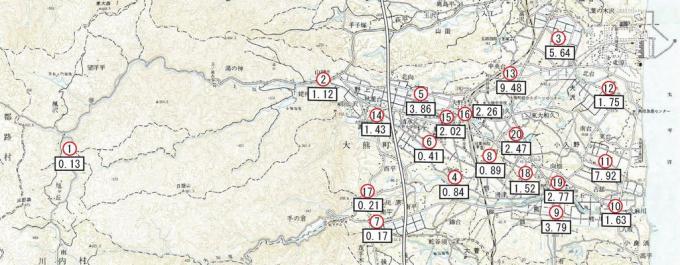 12の測定地点図