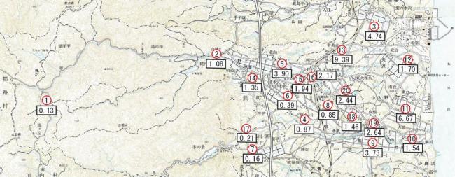 8月の測定地点図