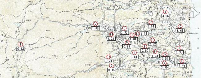 9月の測定地点図