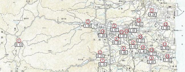 11月の測定地点図