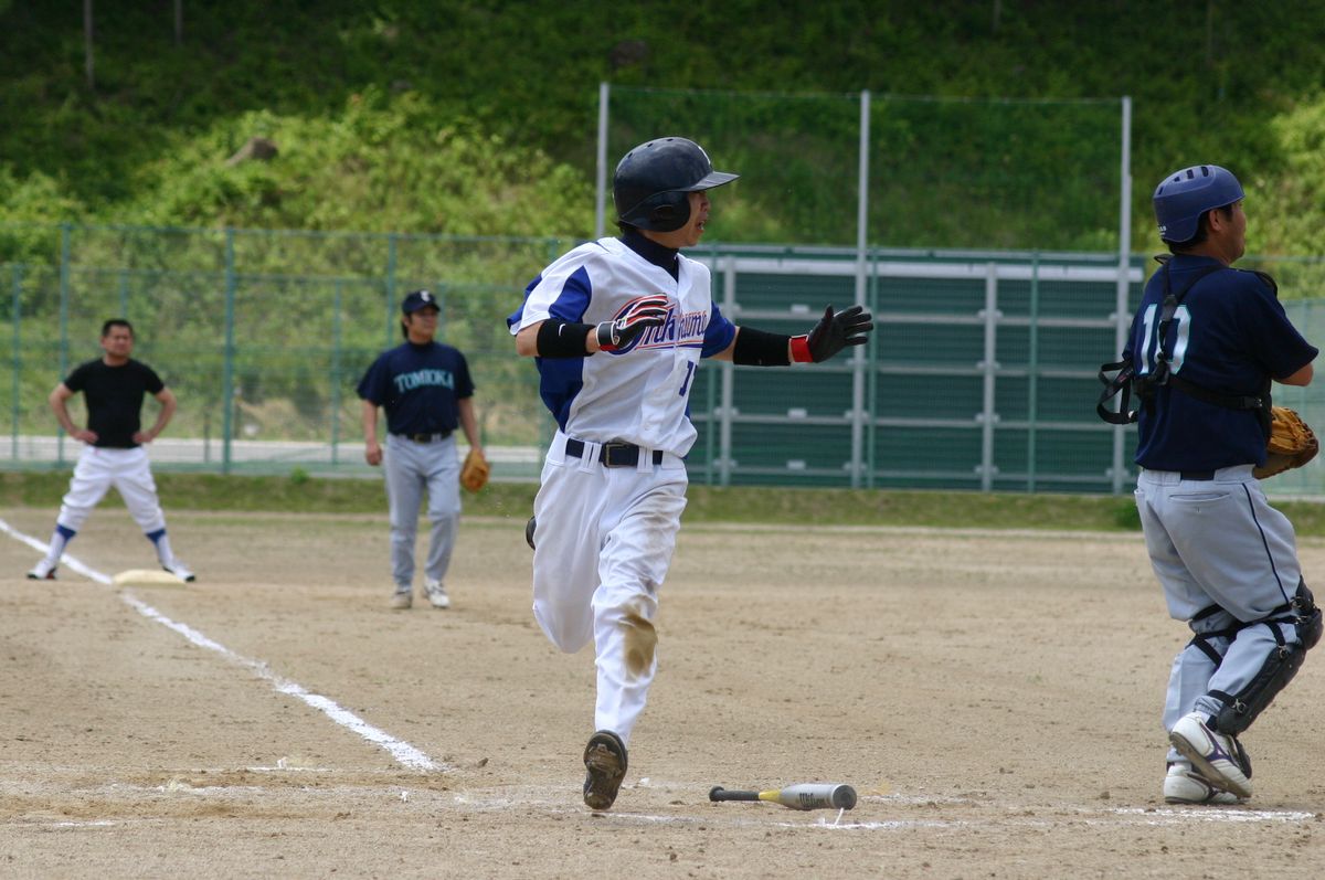 先制点を上げた大熊町チーム